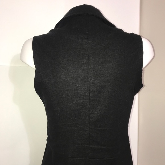 Urban Behaviour Classic Black Buttoned Blazer Vest - Picture 8 of 11